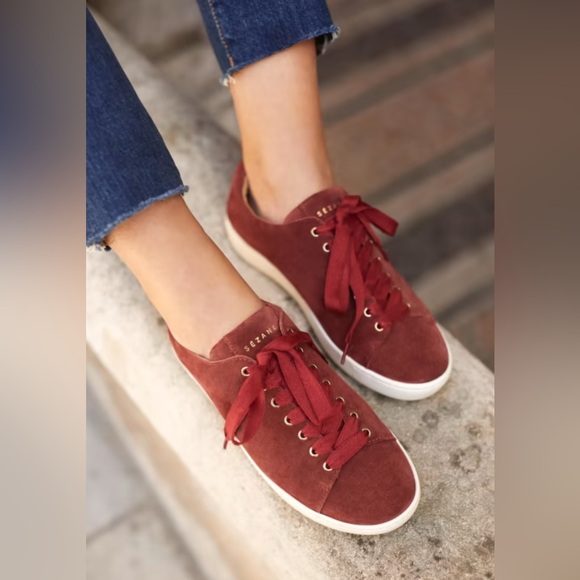 🇫🇷 Sézane Jack Trainer Sneakers in Velvet Blue - Picture 1 of 7